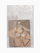 Серьги «Ракушка» треугольник полый, белые в золоте, форма МИКС - Фото 9