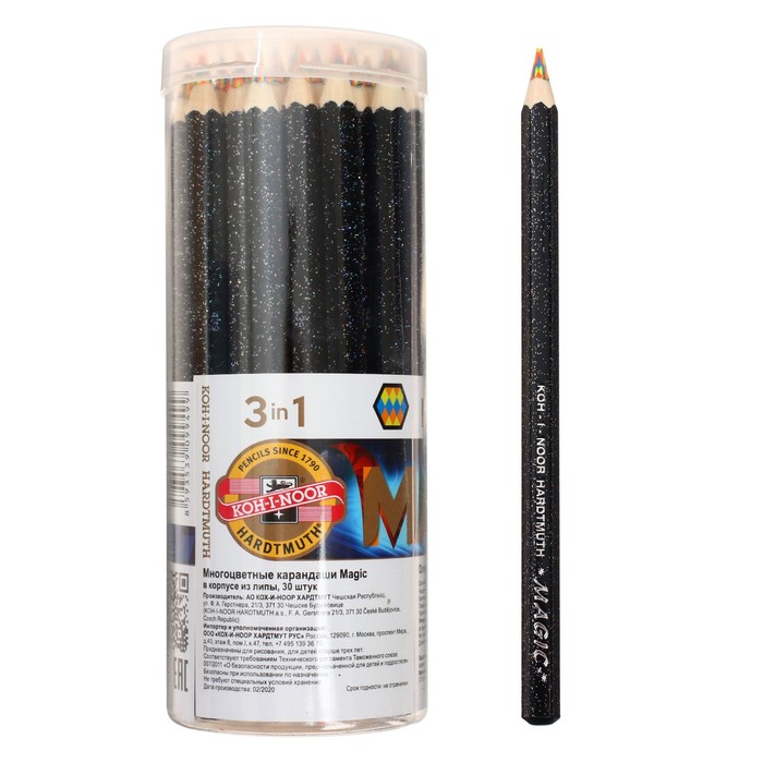 Карандаш с многоцветным грифелем Koh-I-Noor 3405/04, MAGIC Neon, 5,6 мм