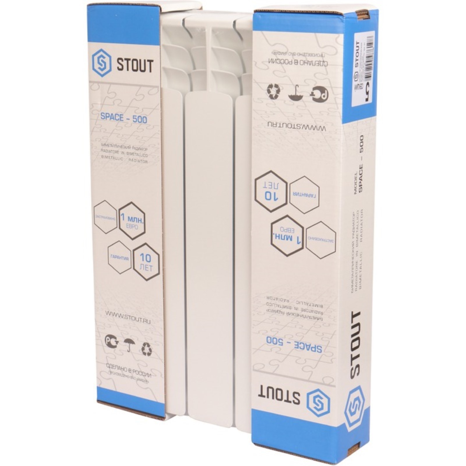 Радиатор биметаллический Stout Space SRB-0320-050005 5 секций, нижнее правое под