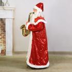 Дед Мороз "Саксофонист в длинной шубе" двигается, музыка саксофон, 120 см - Фото 4
