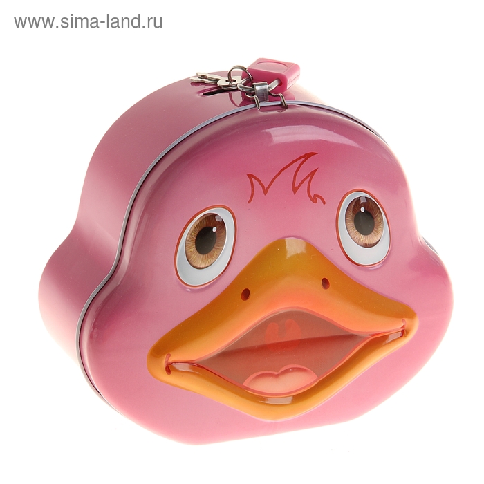 Копилка металл "Утенок" МИКС 6,5х15,5х13,5 см