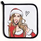 Набор кухонный I am hot, варежка-прихватка 20х28см, прихватка 19х19см, 100% хлопок - фото 31197506