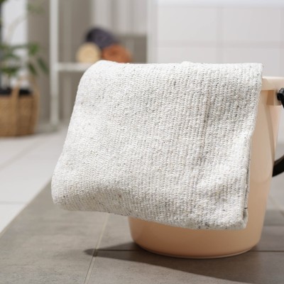 Салфетка - тряпка хозяйственная с оверлоком Доляна, 60×80 см, плотность 170 г/м, строчка 2,5 мм, цвет белый