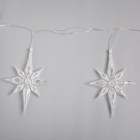 УЦЕНКА Гирлянда «Нить», 2 м, с насадками «Полярная звезда», IP20, 30 LED, 220 В, мигание, прозрачная нить, свечение мульти 7492112