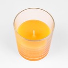 Свеча в стакане ароматическая "Апельсин и корица", 6,5х8 см, оранжевый - фото 7775437