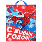 Новый год. Пакет подарочный, 31х40х11 см, упаковка, Человек-паук - Фото 5