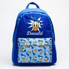 Рюкзак молодежный, отд на молнии, н/карман, синий, 42 х 31 х 15 см "Дональд Дак", Микки Маус - Фото 2