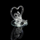 Сувенир стекло "Лебеди в сердце на зеркальной подставке" 5,5х5,5х6 см - Фото 2