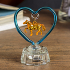 Сувенир стекло "Сердце с подвеской" световой, МИКС 4х7х10 см - Фото 1
