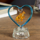 Сувенир стекло "Сердце с подвеской" световой, МИКС 4х7х10 см - Фото 4