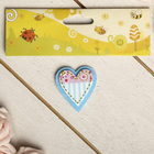 Магнит "Лоскутное сердечко" (набор 12 шт) 3,4х3,7 см - Фото 2