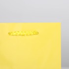 Пакет подарочный ламинированный, упаковка, «Жёлтый», S 12 х 15 х 5,5 см - Фото 3