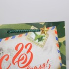 Пакет подарочный ламинированный горизонтальный, упаковка, «Письмо защитнику», MS 23 х 18 х 8 см - Фото 3