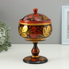 Сахарница на ножке, 13х22 см, хохлома 7441818