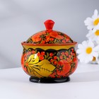 Сахарница на ножке, 13х22 см, хохлома 7441818