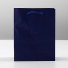 Пакет подарочный ламинированный, упаковка, «Синий», S 12 х 15 х 5,5 см - Фото 3