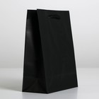 Пакет подарочный ламинированный, упаковка, «Чёрный», S 12 х 15 х 5,5 см - Фото 2