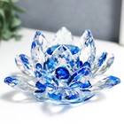 Сувенир стекло "Лотос кристалл трехъярусный голубая радуга" d=11 см - Фото 2
