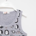 Майка для девочки, цвет серый меланж, рост 122 см - фото 35185710