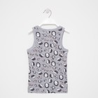 Майка для девочки, цвет серый меланж, рост 122 см - фото 35185711