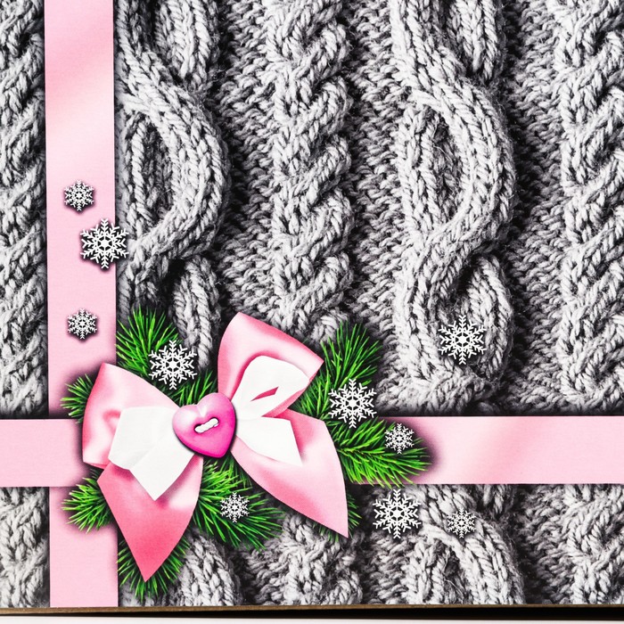 Кондитерская упаковка с окном «Вязанка», 30 х 30 х 19 см 7384450