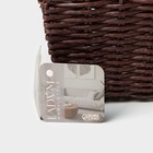 Корзина для хранения ручной работы Доляна «Лоза», плетёная, с ручками, 38×27×14 см, цвет коричневый - фото 9517972