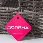 Корзина для хранения ручной работы Доляна «Лоза», плетёная, с ручками, 38×27×14 см, цвет серый - фото 24514842