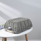 Корзина для хранения ручной работы Доляна «Лоза», плетёная, с ручками, 38×27×14 см, цвет серый - фото 24514840