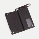 Портмоне мужское на молнии, для отдел купюр, для карт, для монет, цвет коричневый - фото 24468624