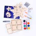 Набор для творчества «Новогодний ночник из дерева. Звёздочка», светящийся - Фото 3