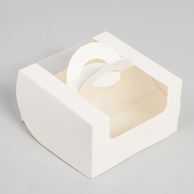 Коробка под бенто-торт с PVC крышкой «Present», 12 х 6 х 11.5 см