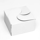 Коробка под бенто-торт без окна, белая, 14 х 14 х 8 см - Фото 2