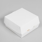 Коробка под бенто-торт без окна, белая, 12 х 12 х 7 см - Фото 2