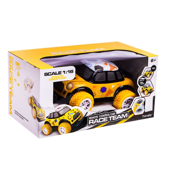 Джип радиоуправляемый «Багги», 1:16, работает от батареек, цвет желтый 51547