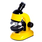 Микроскоп детский «Юный ученый» кратность х100, х400, х1200, подсветка, цвет жёлтый - фото 6490905