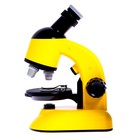Микроскоп детский «Юный ученый» кратность х100, х400, х1200, подсветка, цвет жёлтый - фото 6490906