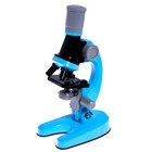 Микроскоп детский «Юный ботаник» кратность х100, х400, х1200, голубой, подсветка - Фото 2