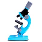 Микроскоп детский «Юный ботаник» кратность х100, х400, х1200, голубой, подсветка - фото 3738253