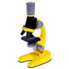 Микроскоп детский «Юный ботаник» кратность х100, х400, х1200, желтый, подсветка - фото 6490962