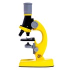 Микроскоп детский «Юный ботаник» кратность х100, х400, х1200, желтый, подсветка - фото 150528