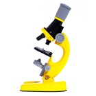 Микроскоп детский «Юный ботаник» кратность х100, х400, х1200, желтый, подсветка - фото 150529