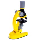 Микроскоп детский «Юный ботаник» кратность х100, х400, х1200, желтый, подсветка - фото 150530