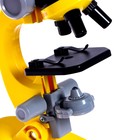 Микроскоп детский «Юный ботаник» кратность х100, х400, х1200, желтый, подсветка - фото 3738269
