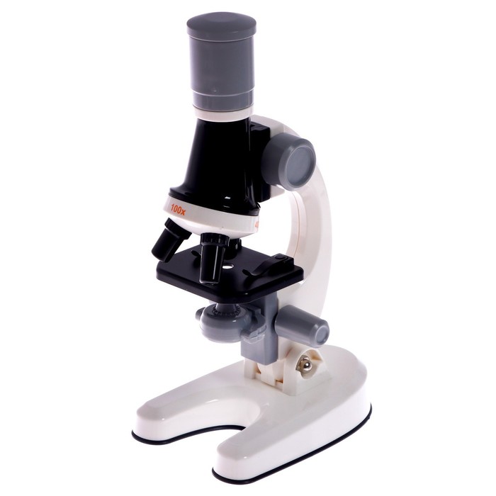 Микроскоп детский «Юный ботаник» кратность х100, х400, х1200, белый, подсветка - фото 1907318337