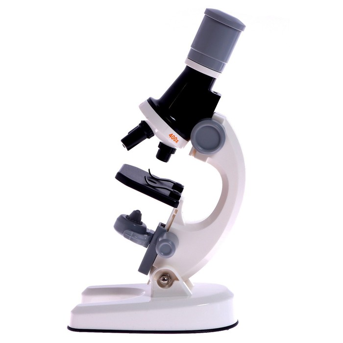Микроскоп детский «Юный ботаник» кратность х100, х400, х1200, белый, подсветка - фото 1907318339