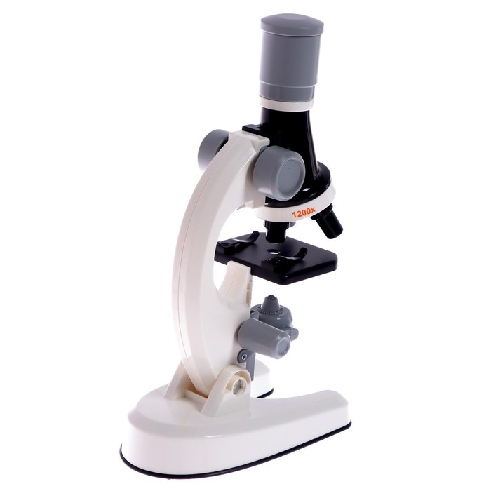 Микроскоп детский «Юный ботаник» кратность х100, х400, х1200, белый, подсветка - фото 1907318340