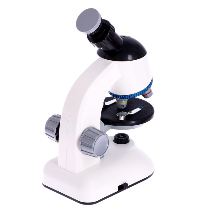 Микроскоп детский «Набор биолога в чемодане» кратность х40, х100, х640, подсветка, цвет белый - фото 1907318353