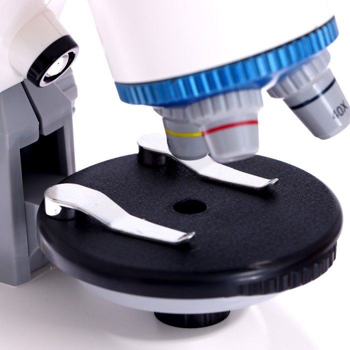 Микроскоп детский «Набор биолога в чемодане» кратность х40, х100, х640, подсветка, цвет белый - фото 1907318356
