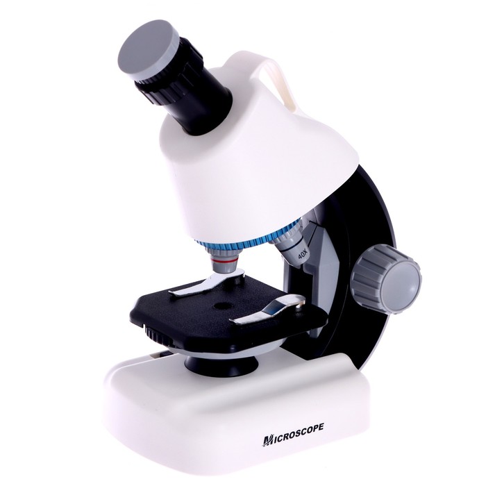 Микроскоп детский «Набор биолога в чемодане» кратность х40, х100, х640, подсветка, цвет белый - фото 1907318363