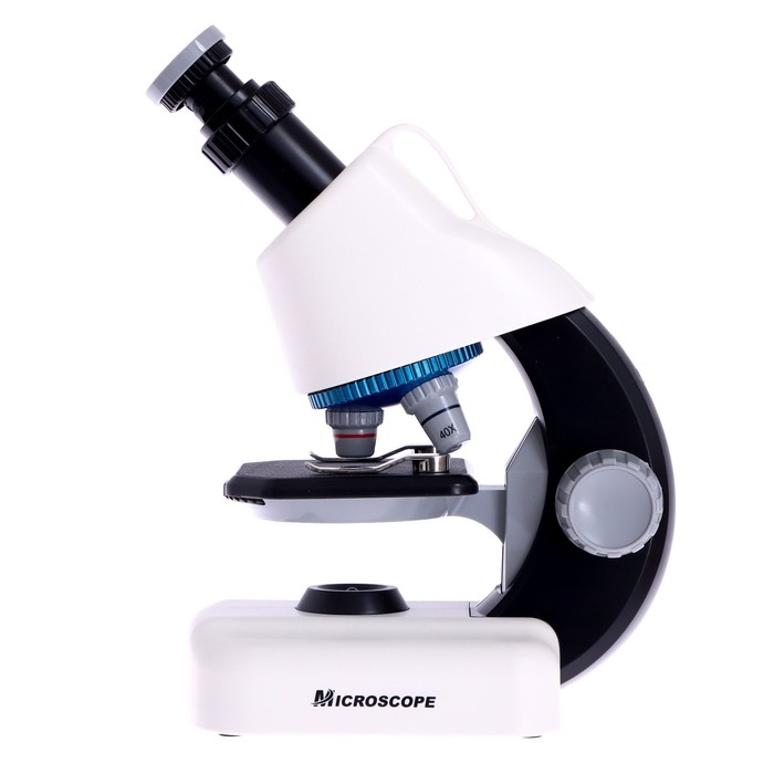 Микроскоп детский «Набор биолога в чемодане» кратность х40, х100, х640, подсветка, цвет белый - фото 1886710104
